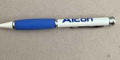 Alcon Eyecare Writing Pen Drug Rep Collectible Blue White Promo Item