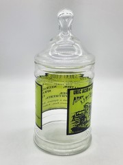 Vintage Glass Apothecary Jar With Lid Army Navy Liniment Medicine Remedy 1970’s