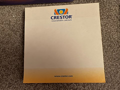 from pharma rep: 2 unusual paper pads + 2 mouse pads (Crestor, Norvasc, Toprol)