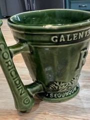 Schering Coricidin RX Pharmaceutical Promo Coffee Mug Green Galen 131-201 A.D.