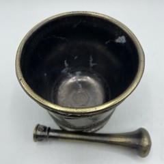 VTG Mortar & Pestle Lot of 5 Decorative Brass Apothecary Pharmacy Pill Grinder