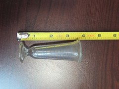Vintage Graduate Beaker Glass Footed Graduated Laboratory Chemistry 10 ML