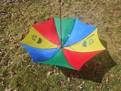 Vintage Alka – Seltzer Rainbow Umbrella Pharmaceutical Advertising Ad Sign VTG