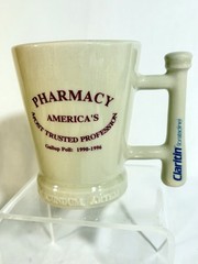 Vintage USA MADE CLARITIN Coffee Cup Pharmacist Promotional Drug REP GIFT RARE