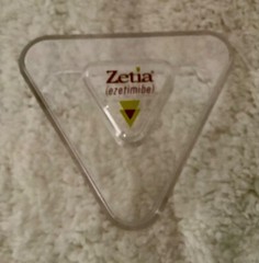 DRUG REP RARE CLEAR ZETIA PLASTIC/ACRYLIC CANISTER