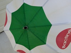 Vintage Bactine Pharmaceutical Umbrella Plastic Handle Miles Labs Advertising