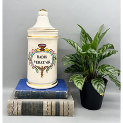 Vintage Jeanne Robinette Reproduction Apothecary Jar – Rexall Drugstore ceramic