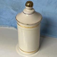 Radix Verat Vir Pharmacy Jar Multicolor Detail Ceramic Apothecary Canister Lid