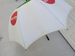 Vintage Bactine Pharmaceutical Umbrella Plastic Handle Miles Labs Advertising