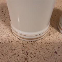 Set of 3 Vintage Ceramic Apothecary Pharmacy Jars with Lids