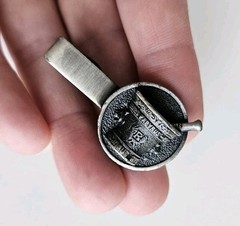 Vintage Pharmacist Tie Bar & Single Cufflink Set RX Apothecary Mortar Pestle
