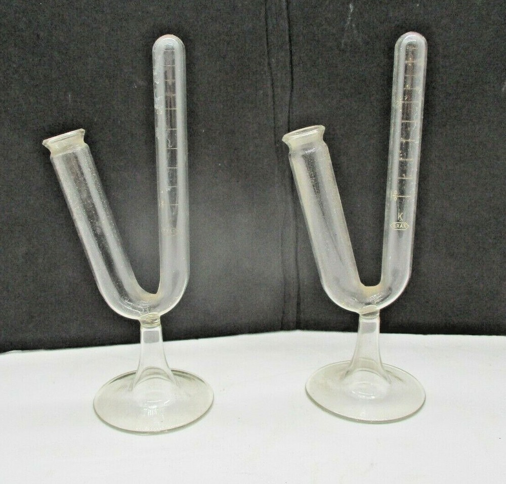 2 Vintage Kimax Exax Fermentation ? Glass Tubes