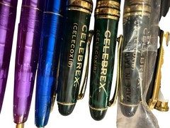 Lot 15 Big Pharma Vintage Drug Rep Pain Med Diabetes Pens Ultram Celebrex Glyset