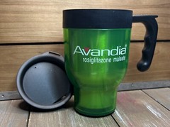 Drug Rep Avandia Pharmaceutical Cup Mug Tumbler With Lid Bright Green Stainless