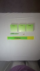 Effexor XR Lot 3 Note Pad Neon Green Pharma Promo Post-it, Pen, Pin, Ruler