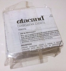 RARE NEW SEALED DRUG REP ATACAND CANDESARTAN CILEXETIL WHITE PAPER STAPLER