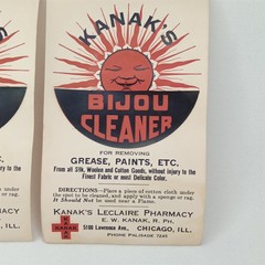 Vintage MCM Advertisement Bijou Cleaner Kanak’s Pharmacy Chicago 1950s Sun