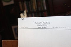 Vintage 1960’s Winkler’s Pharmacy Walgreens LaFollette Tennessee Letterhead