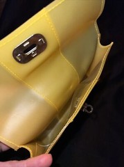 Ortho Tri-Cyclen Drug Rep Pharmaceutical Yellow Vinyl Pouch With Latch Closure