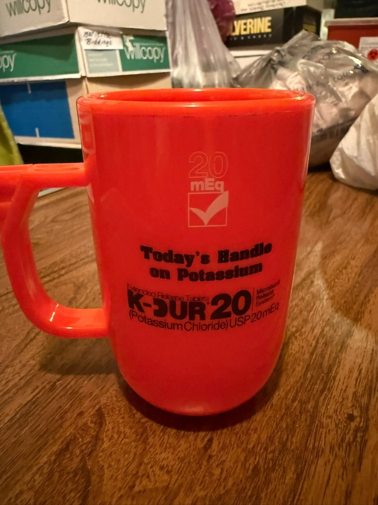 K-Dur 20 Potassium Key Pharmaceuticals Drug Rep mug new without packaging