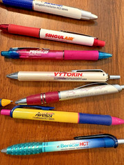 Lot 58 Metal and Plastic Pharmaceutical Drug Rep Pens Medical Collectibles