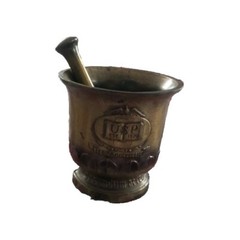 150th Anniversary Brass Mortar & Pestle-Coricidin (OC) Schering Established 1820
