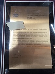 Pfizer Drug Company Framed Plaque Award Corporate Pharmaceutical Collectible