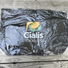 Large C ialis Rep Pharm Tote Travel Bag Black Zipper Close 25″x17″