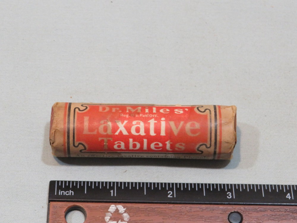 Vintage NOS Dr Miles Laxative Tablets, Original Unopened Packaging
