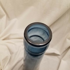 14″ Tall Cobalt Blue Apothecary Medicine Bottle Liquor Vase bubbled glass