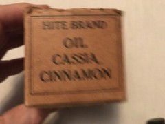 6 Original Vintage HITE BRAND Oil Cassia Cinnamon Full Bottles In Original Box