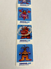 Vintage SINGULAIR Monster Stickers Lot of 6 Collectible Pharmaceutical Drug Rep