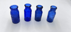 Vintage Cobalt Blue Glass Bottles LOT Of (4) Art BROMO Seltzer Emerson BALTIMORE