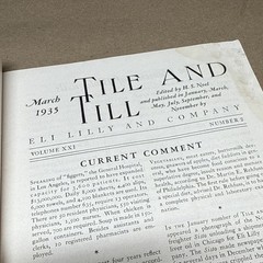 Tile And Till Magazine Eli Lilly And Company March 1935 Indianapolis Indiana