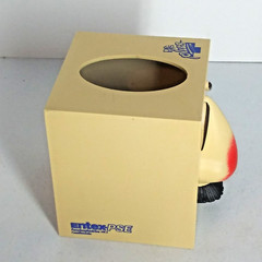 Vtg 1987 Entex LA Puffs Plus Tissue Box Cover Holder Cube Funny Nose Mustache