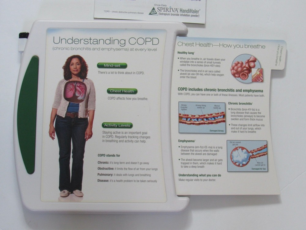 Spiriva COPD Medical Office Display Teaching Aid Drug Rep Pharmaceutical Promo
