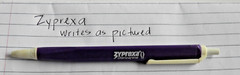 Zyprexa Drug Rep Advertising Pharmaceuticals Purple 3 sided Pen Pharma Works BIC