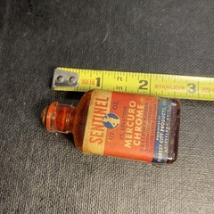 VTG. 1950s Mercuro-Chrome Medicine Bottle Rubber Stopper PHARMACY COLLECTIBLE!