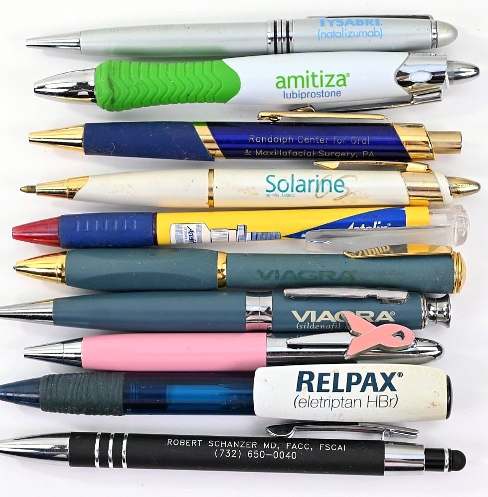 Lot 10 Pharmaceutical Promo Pens Viagra Relpax Amitiza Drug Rep