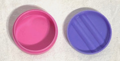 Round Plastic Pocket Tablet Pill Box Travel Storage Case. Purple