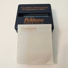 Rx, Pharmacy Feldene Post-It Note Pad and Paper Weight Promotional Advertising