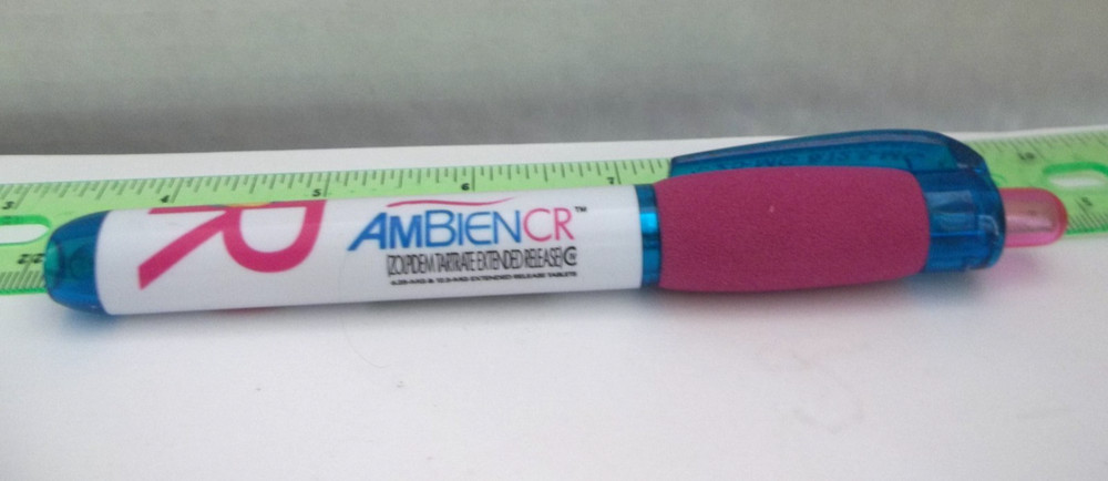 AMBIEN CR Promotional Flashlight – Plastic Rubberized Grip – Needs Battery