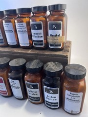 Vintage Apothecary Alchemy Glass Bottles Lot of 14 Pharmacy Chemist Lab Decor