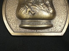 Cosmas & Damian 350 AD Secundum Artem RX Brass Plaque 1980 Promo Pharmaceutical