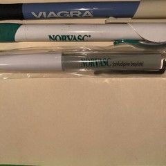 Lot Of 4 Pfizer Viagra Norvasc Celebrex PLASTIC PENS, DRUG REP Pharmaceutical