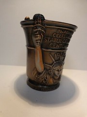 Pharmaceutical Apothecary Brass Mortar & Pestle Secundum Artem Statue Liberty