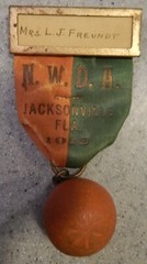 National Wholesale Druggists Association 1913 Pin With Hanging Orange – Set Of 2