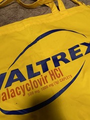 Pharmaceutical Promo Tote Bag GlaxoSmithKline GSK Valtrex VG