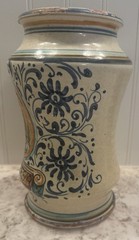 Italian Maiolica Pottery Albarello Pharmacy Drug Jar