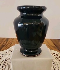 Apothecary 8.5″T Jar Peony (Paeonia Albiflora) Eli Lilly Navy Blue #19-662 READ